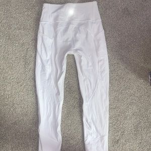 Lululemon Fast and Free Leggings with pockets  23’